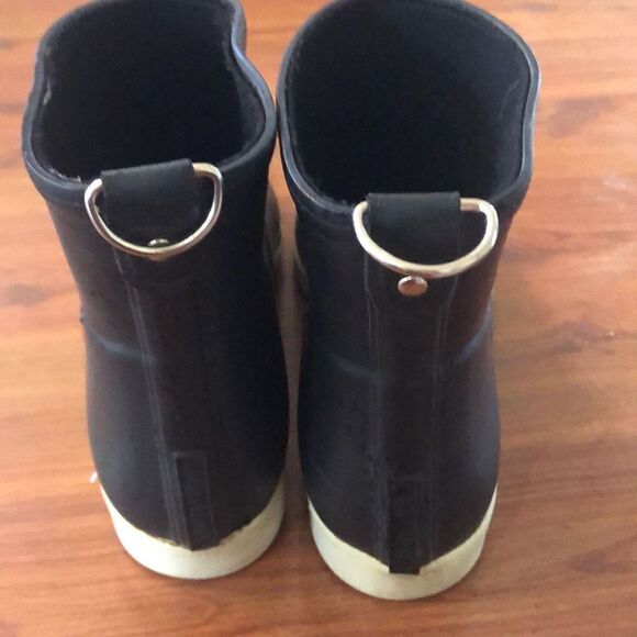 ALICE + WHITTLES legacy minimalist Low cut black white rain boot size10 - Picture 7 of 8